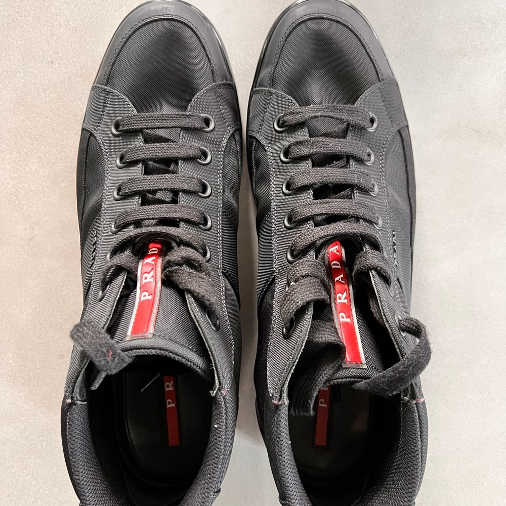 Authentic Prada black sneakers